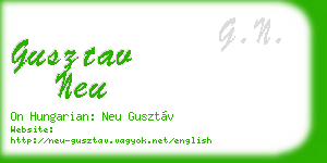 gusztav neu business card